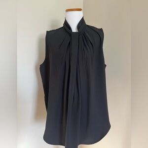 NWT Ann Taylor Women's Sleeveless Black Flowy Blouse Size Large